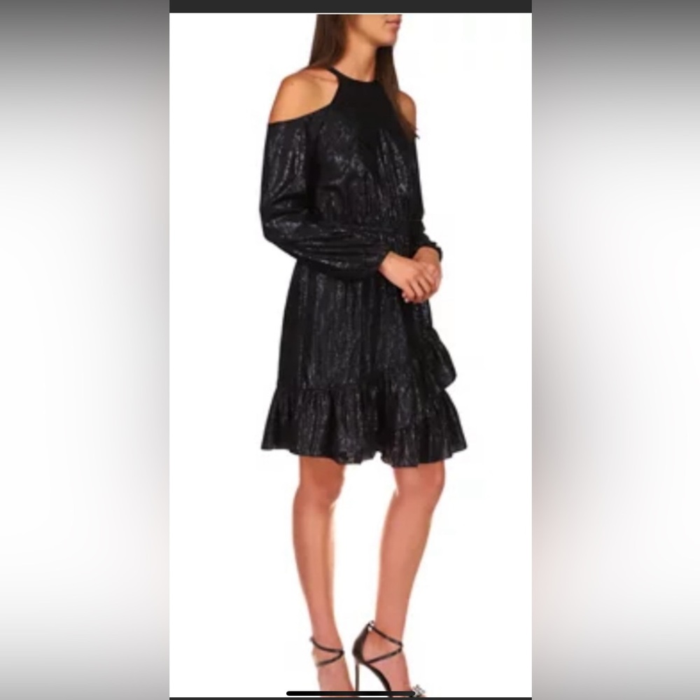 Michael Kors cold shoulder snake print dress/black/size S/nwt